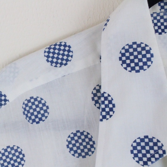 SOLD Vintage 60s 70s Graphic Dot Button Down Shirt - Picture 8 of 11